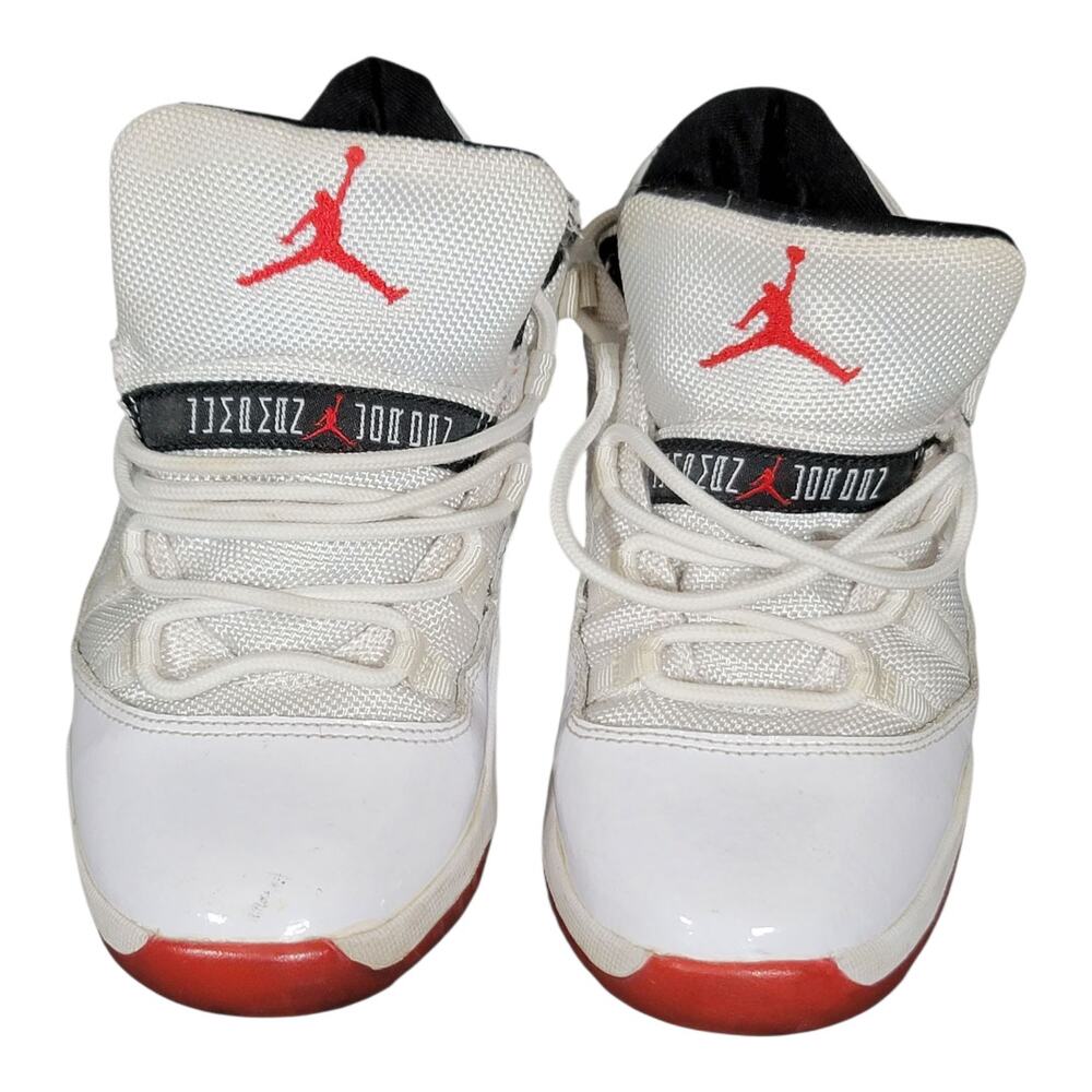 Nike Air Jordan‎ 11 Retro Low Top White Varsity Red/Blk Shoes 505835-111 Boys 3Y